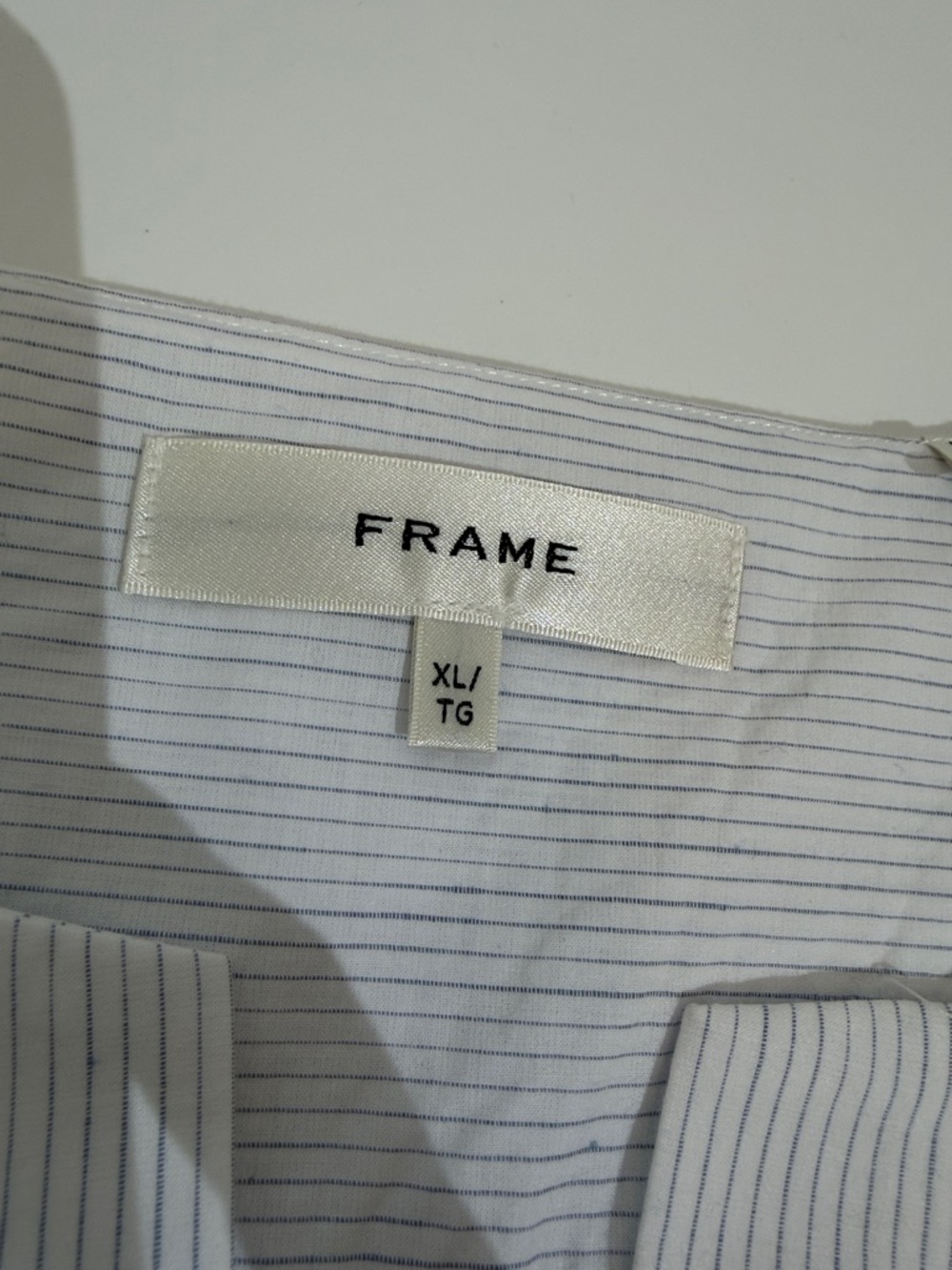 Frame V-neck Popover Short Sleeve Cotton Top Blouse Size XL EUC - Picture 7 of 13